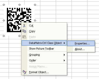 Excel and Barcode ActiveX properties